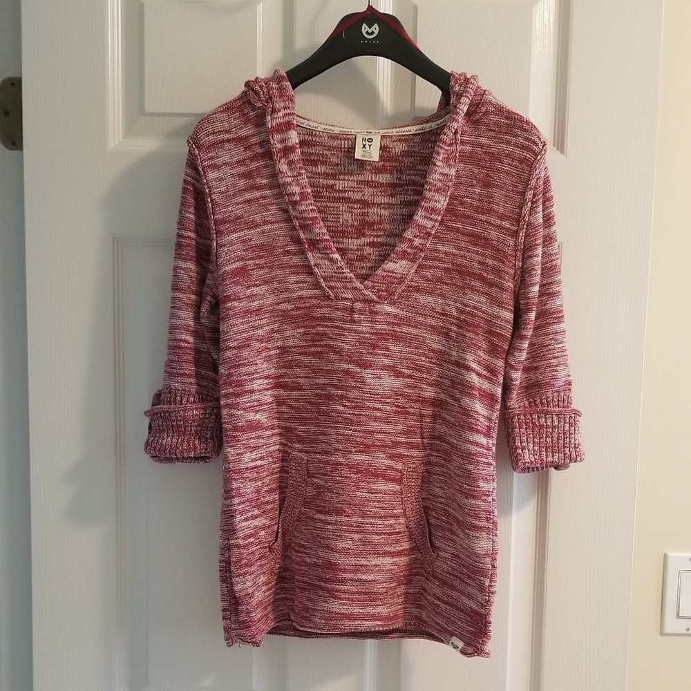 Roxy tabbed sleeves hooded top - Size S